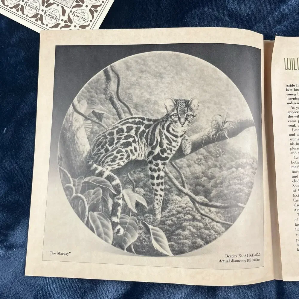The Margay 90 Lee Cable Decorative Plate Great Cat Series Numbered Edwin Knowles